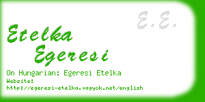 etelka egeresi business card